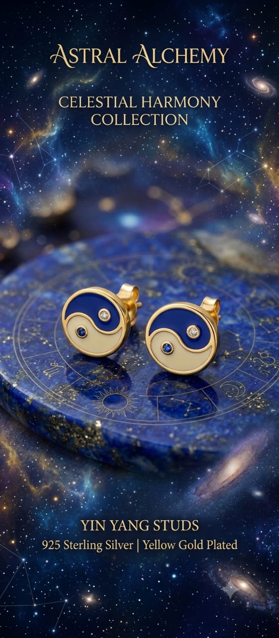Yin Yang 925 silver Earrings
