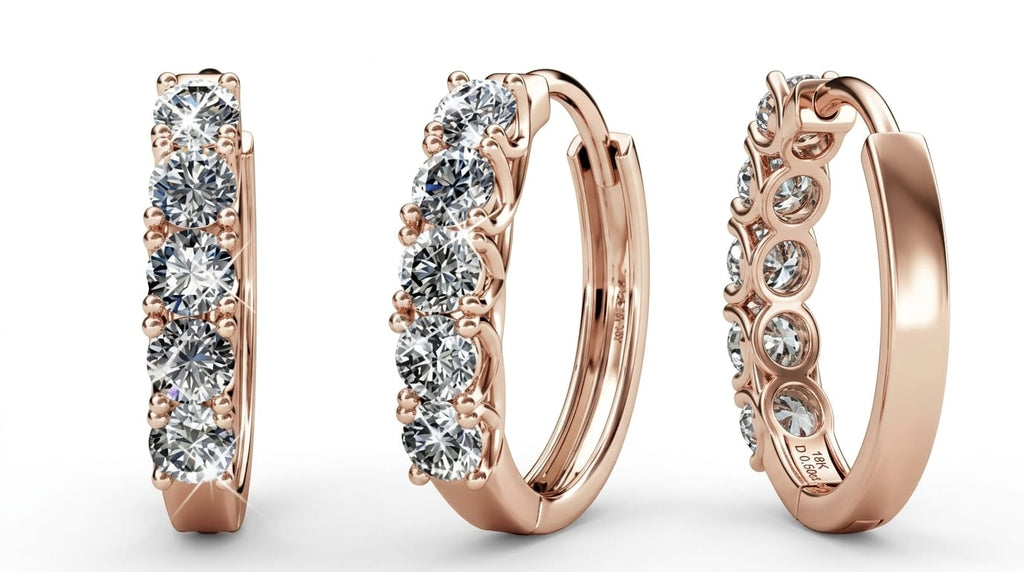 Elegant Cluster 925 Silver Earrings with CZ – Chic Layering