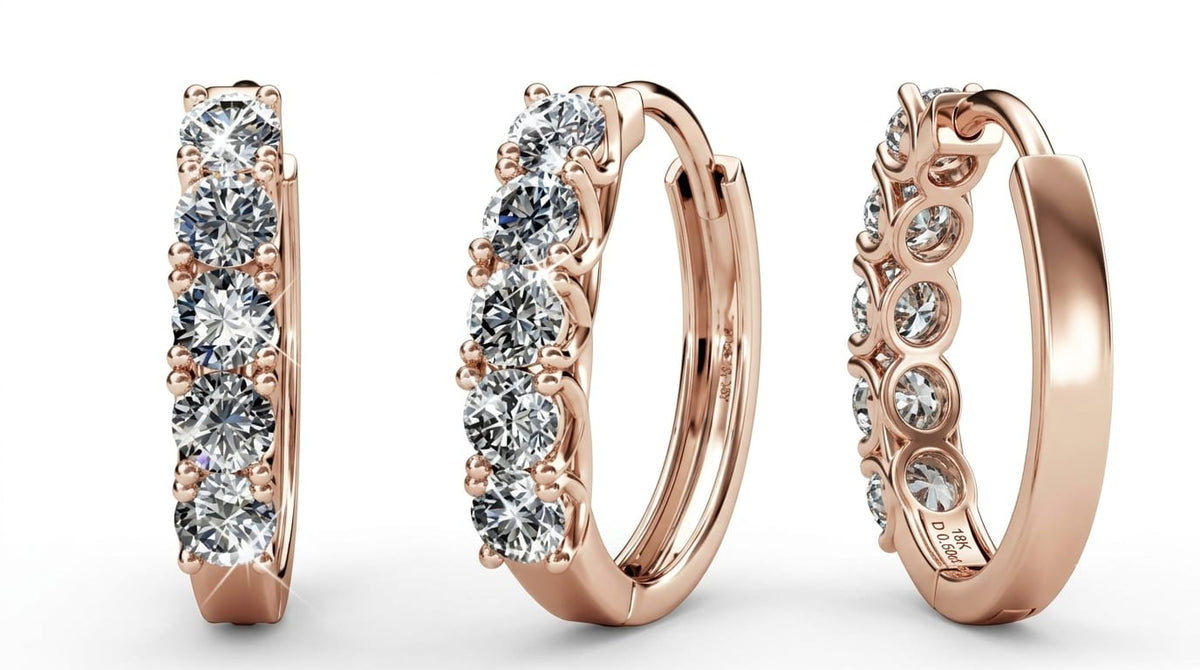 Elegant Cluster 925 Silver Earrings with CZ – Chic Layering
