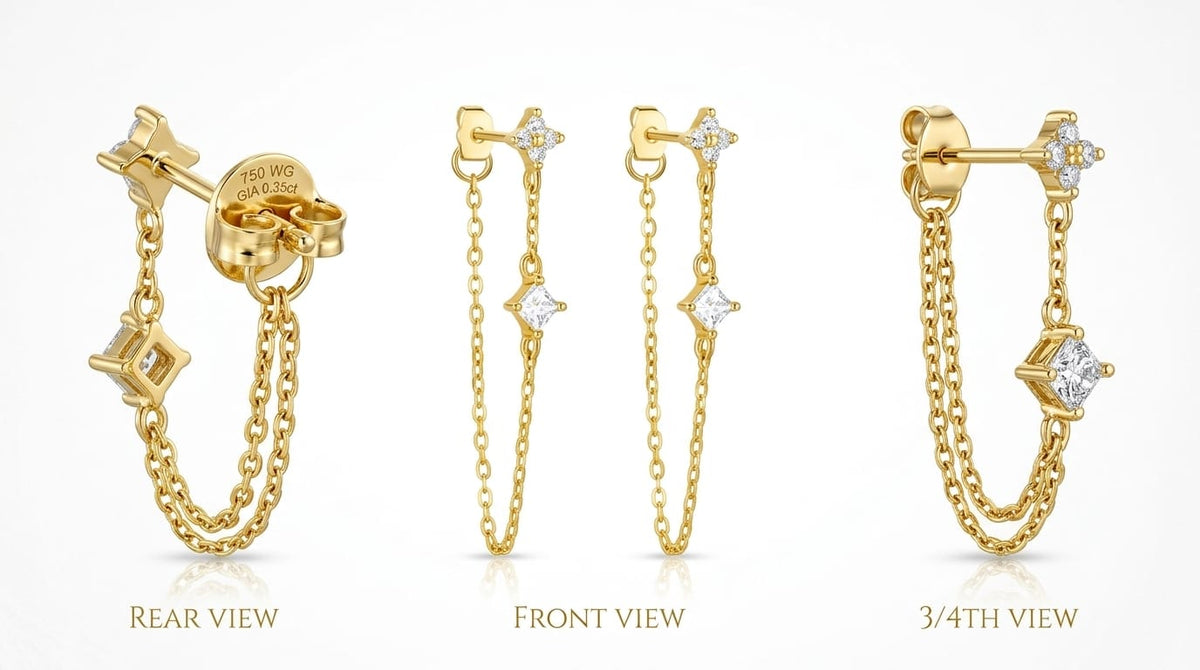 Delicate Floral 925 Silver Earrings with CZ – Everyday Wear