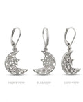 Classic Sparkle 925 Silver Earrings with CZ – Festive Styling | Moon Earrings