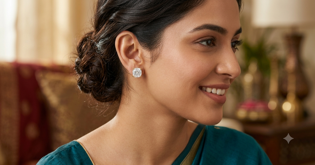 Graceful Dangle 925 Silver Earrings with CZ – Daily Wear