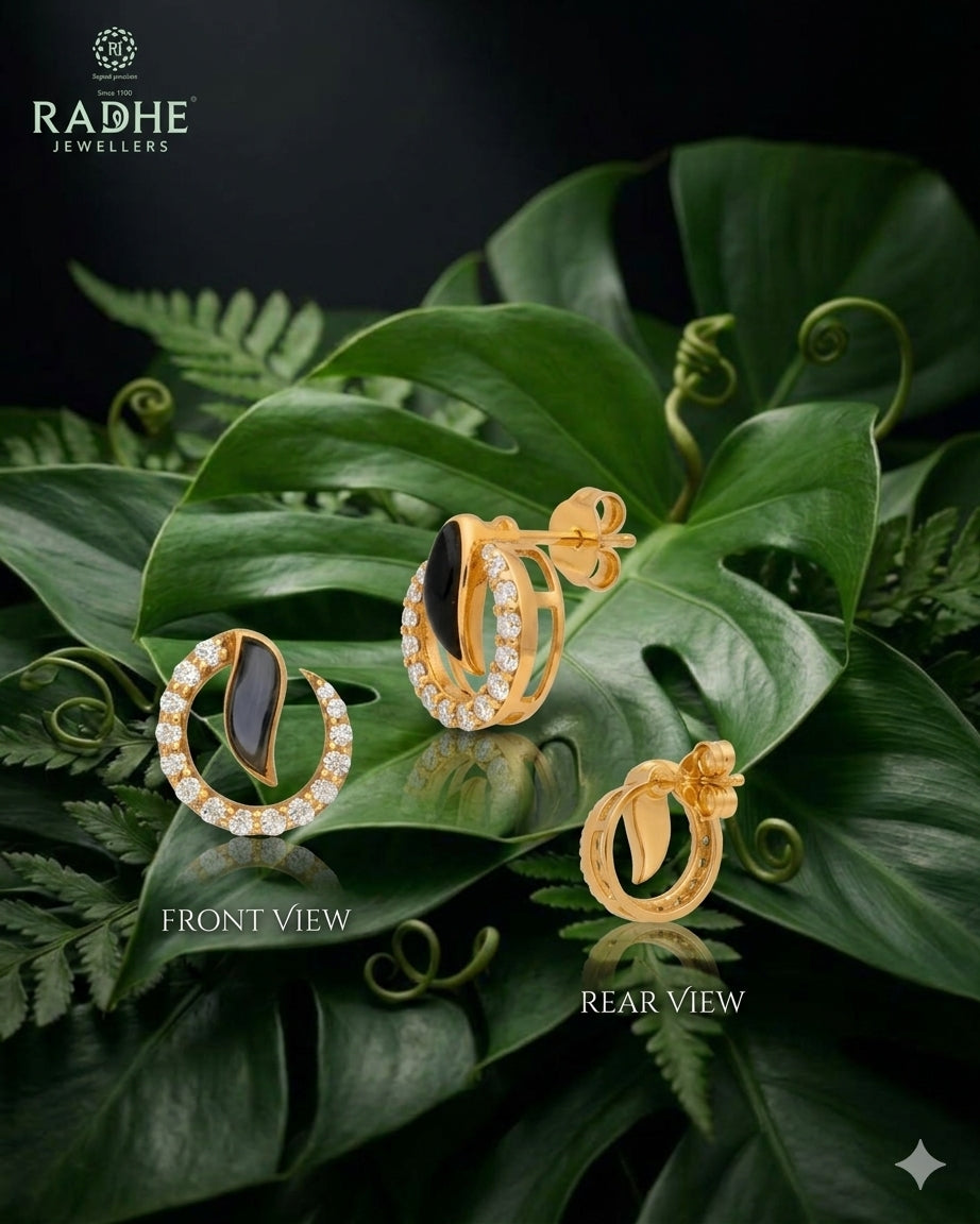 Graceful Dangle 925 Silver Earrings with CZ – Daily Wear